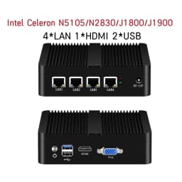 Intel Celeron J1900 N2830 Mini PC with 4xGigabit I211 I225 LAN 2xUSB 1xHDMI 1xVGA Computer Support Pfsense Linux Firewall Router