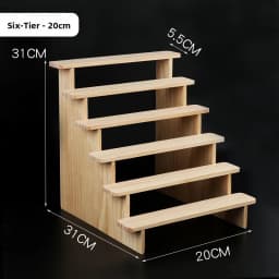Pure Wood Display Stand Storage Rack Desktop Figurine Bubble Mat Doll Meat Green Plant Multi-layer Staircase Rack
