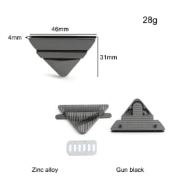 5/10/20PCS Metal Rectangle Press Push Lock For Handbags Bag Briefcase Spring Lock Snap Decorative Clasps Repair Kit Accessories