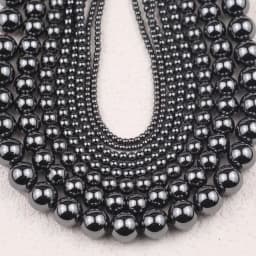 A+ Natural Stone Non-Magnetic Hematite Round Loose Spacer Beads For Jewelry Making DIY Beaded Bracelet Neckalce 2 3 4 6 8 10mm