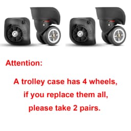 1 Pair Replacement Luggage Wheels for Suitcases Repair Hand Spinner Caster A08 Silent Rubber Wheels Trolley Parts for Suitcase
