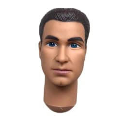 1/6 Scale Male Doll Head with Super White Beige Brown Skin for DIY Makeup Practice Collectible Figure Accessory Part