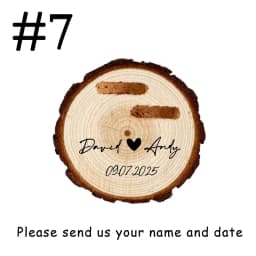 Wooden Double Slot Ring Box for Wedding Ceremony Engagement Anniversary Gift Engraved Ring Bearer Holder Box Free Personalised