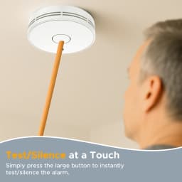 V-COME Smoke Detector with 10-Year Lithium Battery, Photoelectric Smoke Alarm, UL 217 Tested, CE UKCA EN 14604, VS02