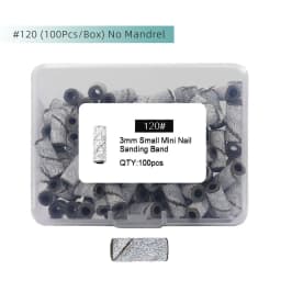 HYTOOS 3mm Small White Sanding Bands Without Stainless Steel Mandrel Electric Nail Drill Bits Accessories Manicure Cuticle Clean