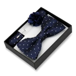 Classic High Quality Bow Tie Set Box Gift For Men Fashion Elegant Bowtie Handchief And Brooch Set Wedding Business Accessories