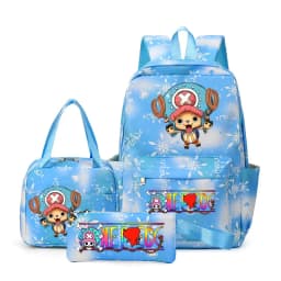 One Piece Backpacks Women Men Capacity School Bag Rucksack Printe Backbag Travel Daypack Male Backpack Mochila 3pcs