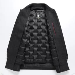 2026 new arrival winter removable down liner wool coat,mens fashion thicken warm parkas trench coat casual woolen jackets men