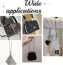 Snake Bone Chain Bag Chain Metal Flat Purse Chain Bag Chain Bag Strap Replacement for Handmade Bag Purse Crossbody Bag Making
