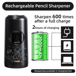 Tenwin NEW automatic electric sharpener A10 Type-C rechargeable sharpener Student stationery pencil sharpener for gift