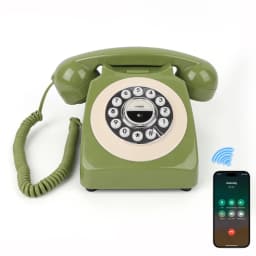 Bluetooth Landline Phone, Retro Bluetooth Home Phone Compatible with Android & iOS, Wireless Cordless Telephone with Speakerphon