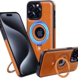 For iPhone 16 Pro Max Luxury Cortex Leather Magsafe Magnetic Stand Holder Phone Case For iPhone 13 14 15 Plus 17 18 Back Cover