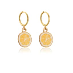 Papaya Enamel Fruit Pendant Dangle Earrings Summer Collection INS Personality Creative Fruit Charm Earrings Jewelry Gift 2025