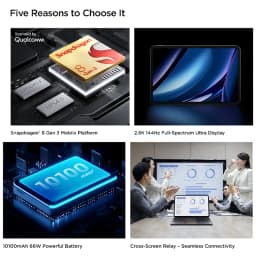 Global Version Global Version Nubia Pro Pad Snapdragon® 8 Gen 3 10.9" 2880×1800 144Hz TFT 13MP+20MP 10100mAh 66W NFC