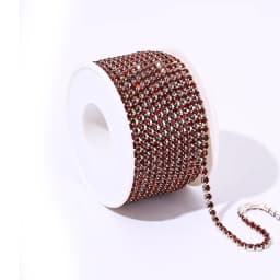 DUCRYSTAL 10Yard/Roll Crystal Rhinestone Chain Trim for Sewing Craft DIY Decoration Jewelry Rhinestones Chain for Wedding Dress