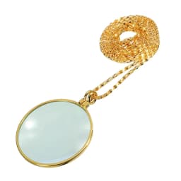 6X Magnifying Glass Reading Glasses Pendant Jewelry Optical Magnifier with Chain Necklace Neckglasses Portable Monocle Gift