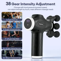 High Power Fascia Massage Gun Replaceable Massage Heads High-Frequency Vibration Body Massage Gun Full Body Muscle Relaxation