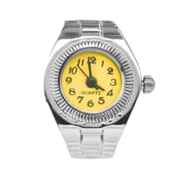 Creative Alloy Shell New Hot Selling Compact Finger Circular Arabic Numeral Scale Dial Couple Men's And Women's Ring Watch