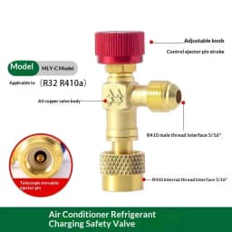 HS R410a R22 Air Conditioning Safety Valve Adapter Professional Refrigeration Tool for AC Technicians