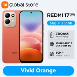 Global Version Redmi 17 5G Smartphone 128GB/256GB ROM Snapdragon® 4 Gen 5 CPU 50MP Camera 7500mAh 45W Charging 6.9" Display 120H