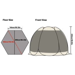 Portable Screen House Tent with Mosquito Net 6-8 Person Camping Backyard Patio & Protection Outdoor Shelter Suitable for family