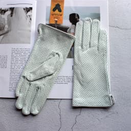 Summer Driving Women's Sheepskin Leather Gloves With Thin Silk Lining Sun Protection and Anti Slip Motorcycle Riding Gloves