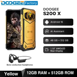 DOOGEE S200 X VIP Edition Rugged Smartphon 5G 6.72” FHD+ 120Hz Dimensity 7050 Mobile Phone 48GB+512GB 10100mAh 100MP Android 16