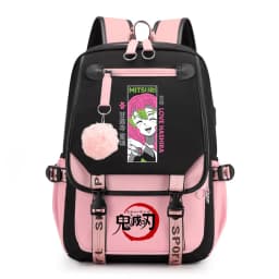 Kids Anime School Backpack Demon Slayer Pattern Casual Daypack for Girls Students Book Bag