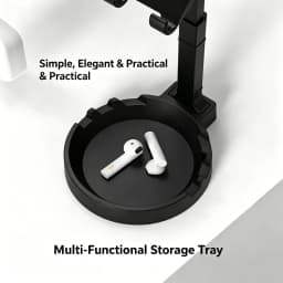 Headphone Stand With Storage Tray Desktop Headset Holder Hook For Earphones Cable Organizer Desk Storage Rack Gaming Headphones