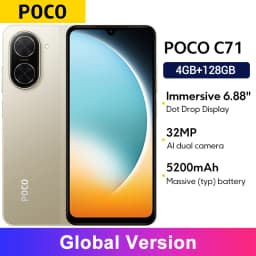 Global Version POCO C71 UNISOC T7250 processor 32MP AI dual camera Immersive 6.88” display 15W fast charging AI face unlock