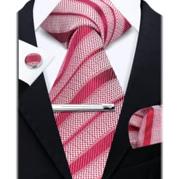 Fashion Ties for Men Gift Weave Necktie Set Handchief Cufflinks Tie Clip Luxury Brand Designer Business Wedding Suit Accessories