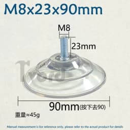 M4 M5 M6 M8 Transparent Suckers With Screw PVC Plastic Sucker Pad Holder Turn Nut Glass Table Tops Storage Tool Hooks