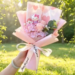 Artificial Flowers Creative Sanrio Hellokitty Bouquets Christmas Birthday Valentine Mother's Day Graduation Gifts