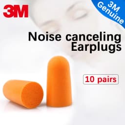 3M Earplugs Model 1100 2 Foam Earplugs Protection Noise Protection No Tear Dirt Resistant Flexible Work Study Rest Sleep1100