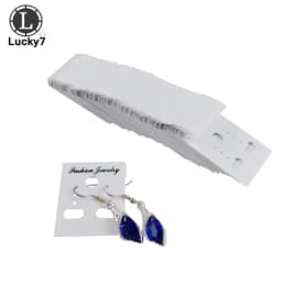 100Pcs Earring Ear Studs Organizer Holder Black Plastic Jewelry Display Rack Printed Earring Cards