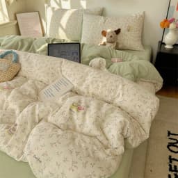 1 Pcs High Density Quilt Durable Quilt Cover Korean Aesthetic Stripe Duvet Covers Soft Skin-Friendly Breathable Comforter Cover