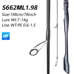 FISHINGFANS Rod L ML M LS Guide Spinning Casting Bass Pike Catfish Rod Trouts Perch 30T Carbon Fishing Rod