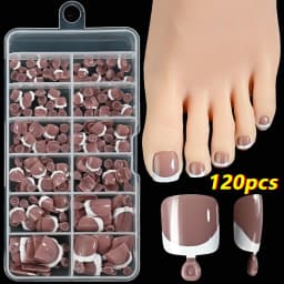 100Pcs White Short Square Flase Toenails Summer Press On Toes Full Cover Tips Pure Color Acrylic Artificial Wearable Toenails*8K