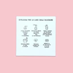 50PCS 9 Languages 6.5x6.5cm Square White Brown Care Instructions Custom Insert Card For Jewelry DIY Packaging Supplies Wholesale