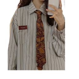 Brown retro tie women's fruit green coffee handmade casual shirt candy colored trendy versatile tie