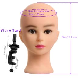 New Mannequin Head Wig Stand With Adjustable Wig Tripod Stand Holder For Wigs Making Display With T Pins /Wig Cap For Free Gift