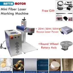 【EU Stock】Raycus 30W 50W Jewelry Laser Engraving Machine Fiber Laser Source For Marking Gold Silver Aluminum Copper Metal Ring