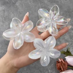 3Pcs/18Pcs Egg Flower Hair Clips Gradient Candy Color Flowers Suitable for Daily Backcombed Ponytail Shark Clip Hair Accessories