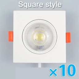 10pcs LED Downlight 5W 7W 9W 12W 3W Angle Adjustable Ceiling Lamp Spotlights Rotating AC220V 110V Indoor Lighting White Color