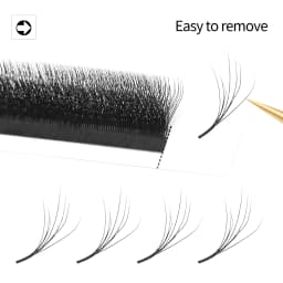 XIUSUZAKI Double Layers W Shaped YY 3D 4D Lashes Extensions C+D Curl 2D YY False Eyelashes Extensions Premade Volume Fans Lashes