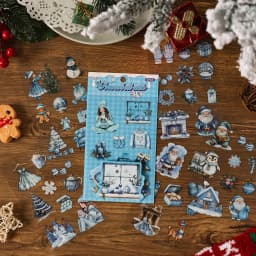 6sheets Snow Night Ode Series Kawaii Christmas Snow Night PET Sticker Creative Decoration DIY Diary Scrapbook Aesthetic Supplies