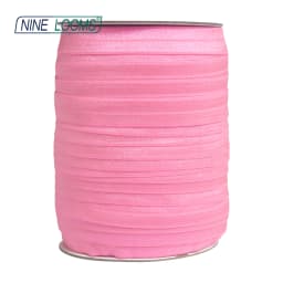 NINE LOOMS Plain Shiny Fold Over Elastics FOE 5/8" 15mm Spandex Band Tape Hair Tie Headband DIY Sewing Trim 50 100 Yard by Spool