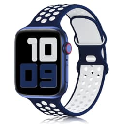 Sport Strap for Apple Watch Band 44mm 40mm 42-38-41mm 45 mm Air-hole Silicone Bracelet iWatch Series 9/8/7 6 SE 5 Ultra 2 49mm