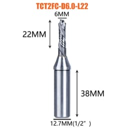 Dreanique 1pc Composite Flute with ChipBreaker Carbide Milling Cutter For Hard Wood Laminated Panel,TCT Compression Router Bit