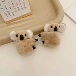 1/2pcs new cute koala hair clip; plush tree kangaroo side clip; autumn and winter three-dimensional bangs clip